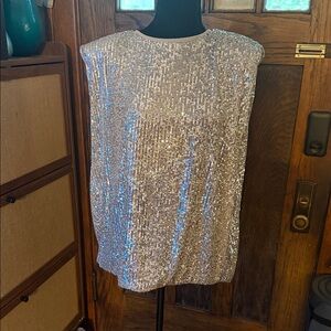 Light Gold Sequin Women's Top